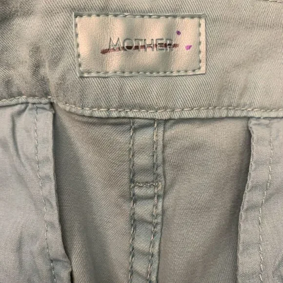 Mother The Catch All Prep Ankle Crop Womens 32 Nile Blue Pants Killing Time NWT